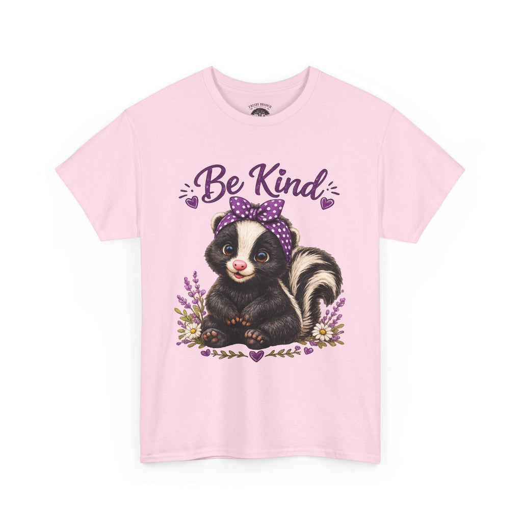 Be Kind Skunk T-Shirt — Cute Floral Graphic Tee