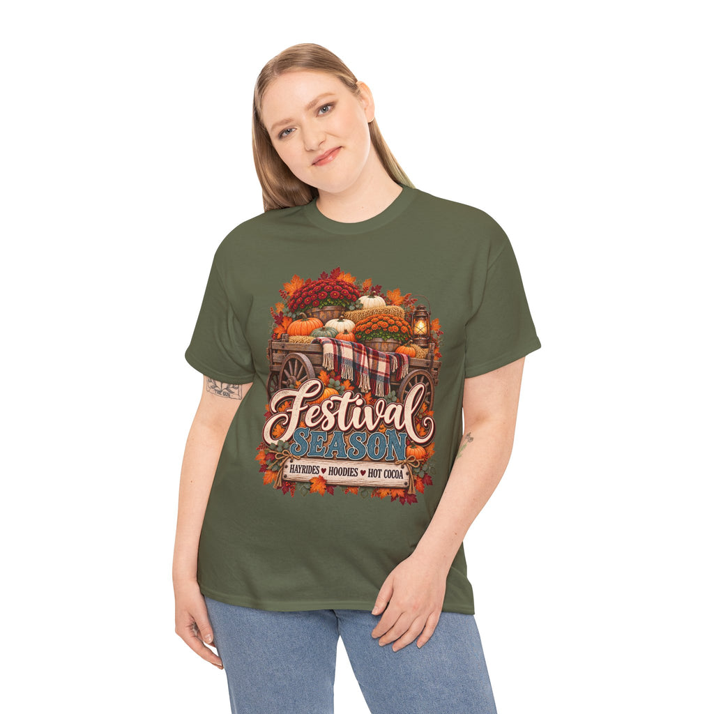 Festival Season Pumpkin Wagon T‑Shirt