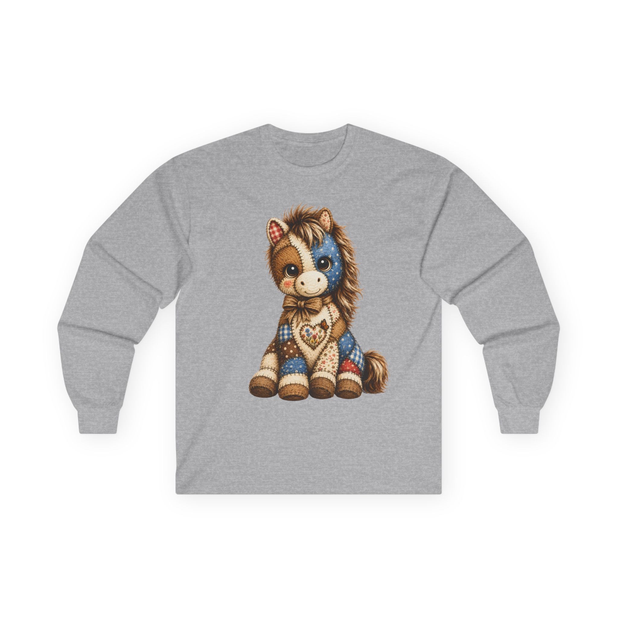 Patriotic Patchwork Pony Long Sleeve Tee