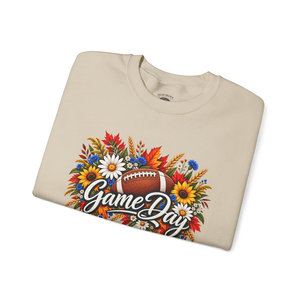 Game Day Floral Football Crewneck Sweatshirt