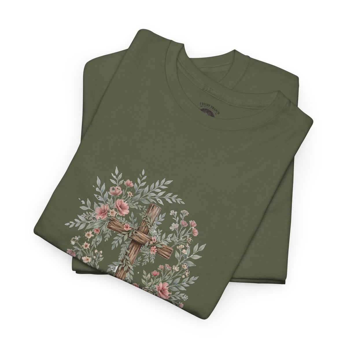 Faith Over Fear T-Shirt — Floral Cross Christian Graphic Tee