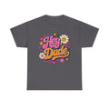 Hey Dude Floral Graphic Tee — Retro 70s Vibe Casual Shirt