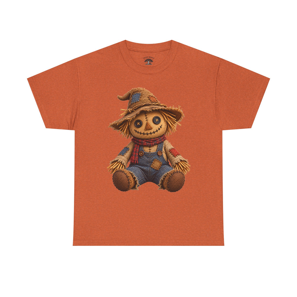 Scarecrow Plush Halloween T-Shirt — Cute Rustic Fall Pumpkin Tee