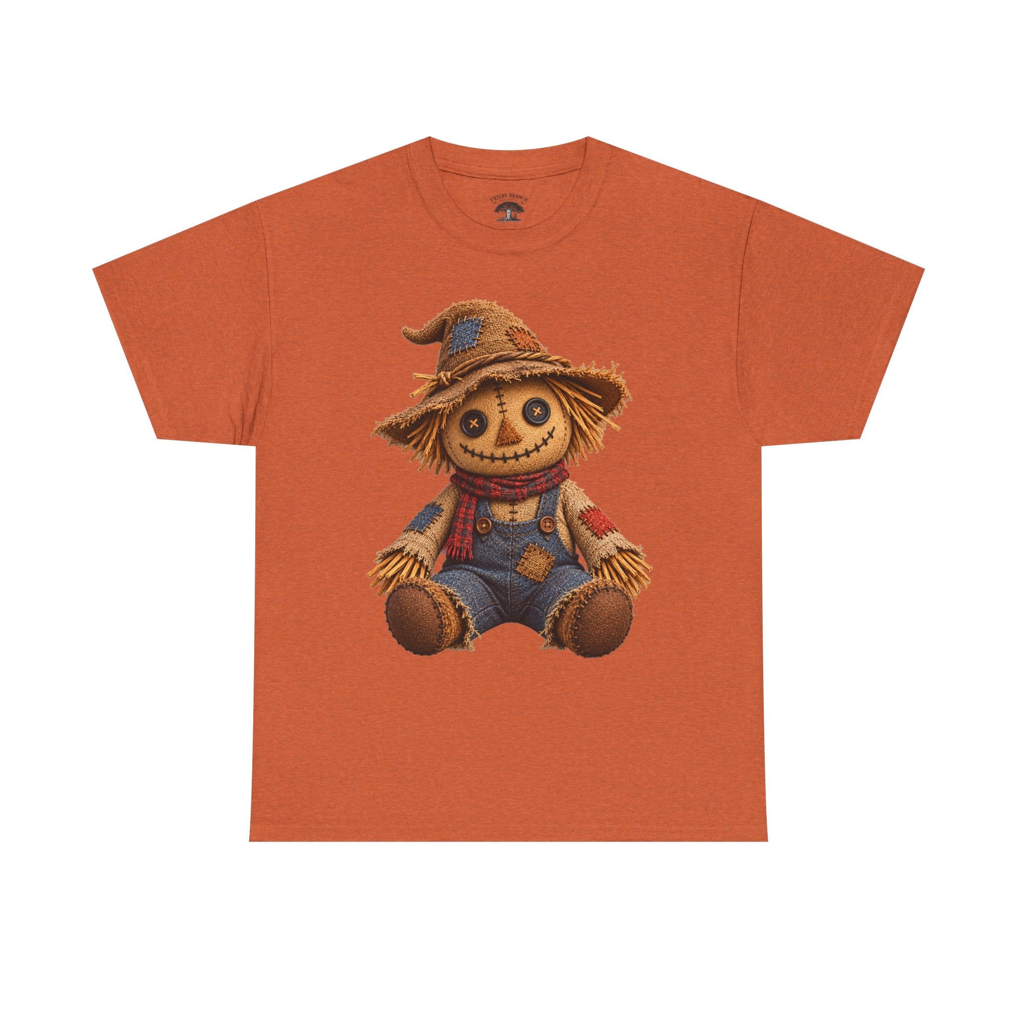 Scarecrow Plush Halloween T-Shirt — Cute Rustic Fall Pumpkin Tee