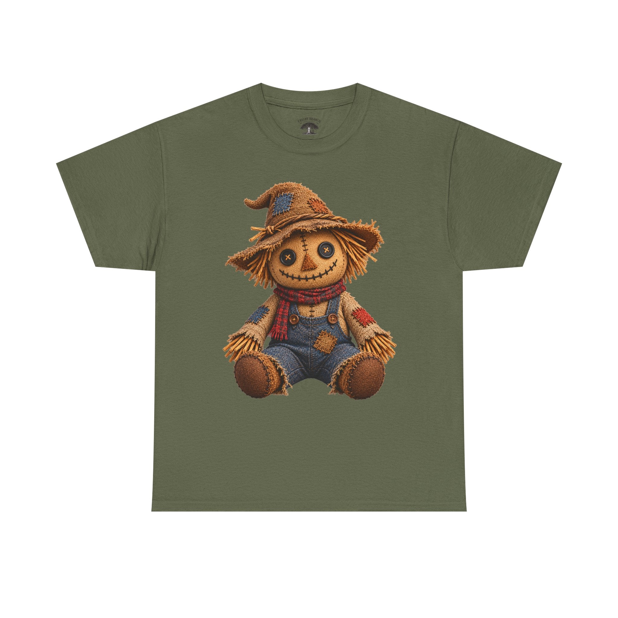 Scarecrow Plush Halloween T-Shirt — Cute Rustic Fall Pumpkin Tee