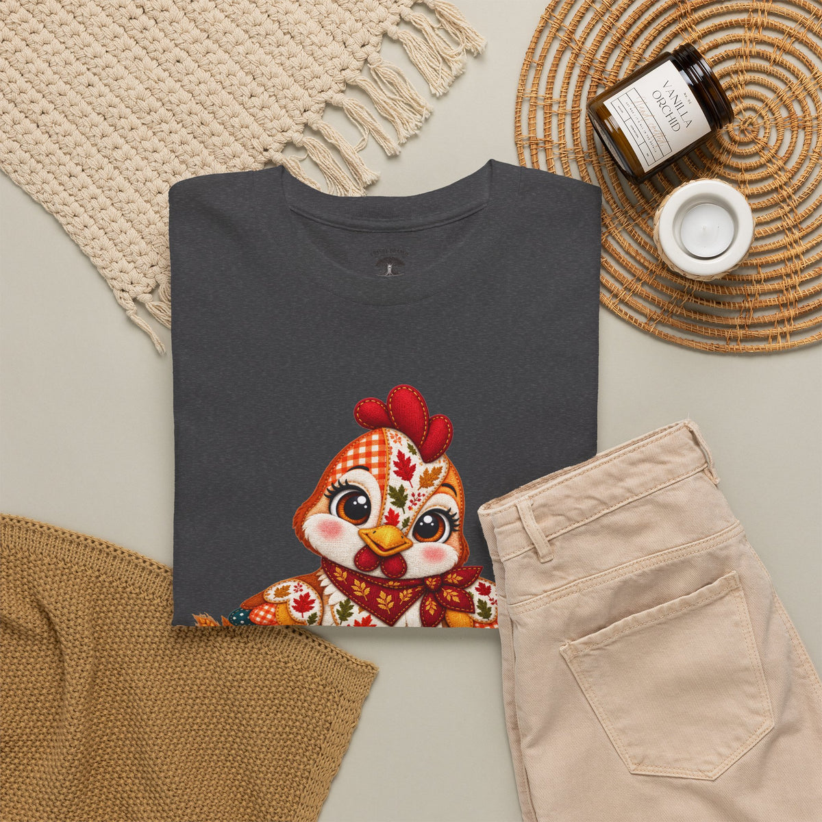 Patchwork Fall Chicken T-Shirt
