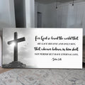 John 3:16: "For God So Loved the World" Farmhouse Canvas Wall Art