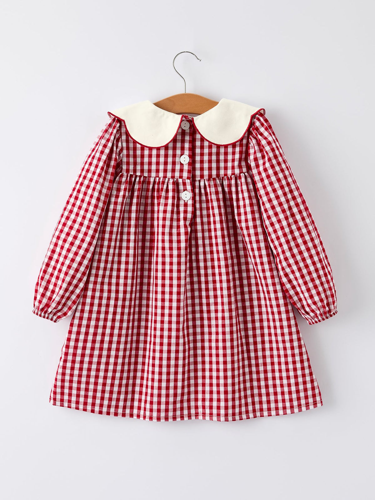 Girls Christmas Tree Plaid Dress