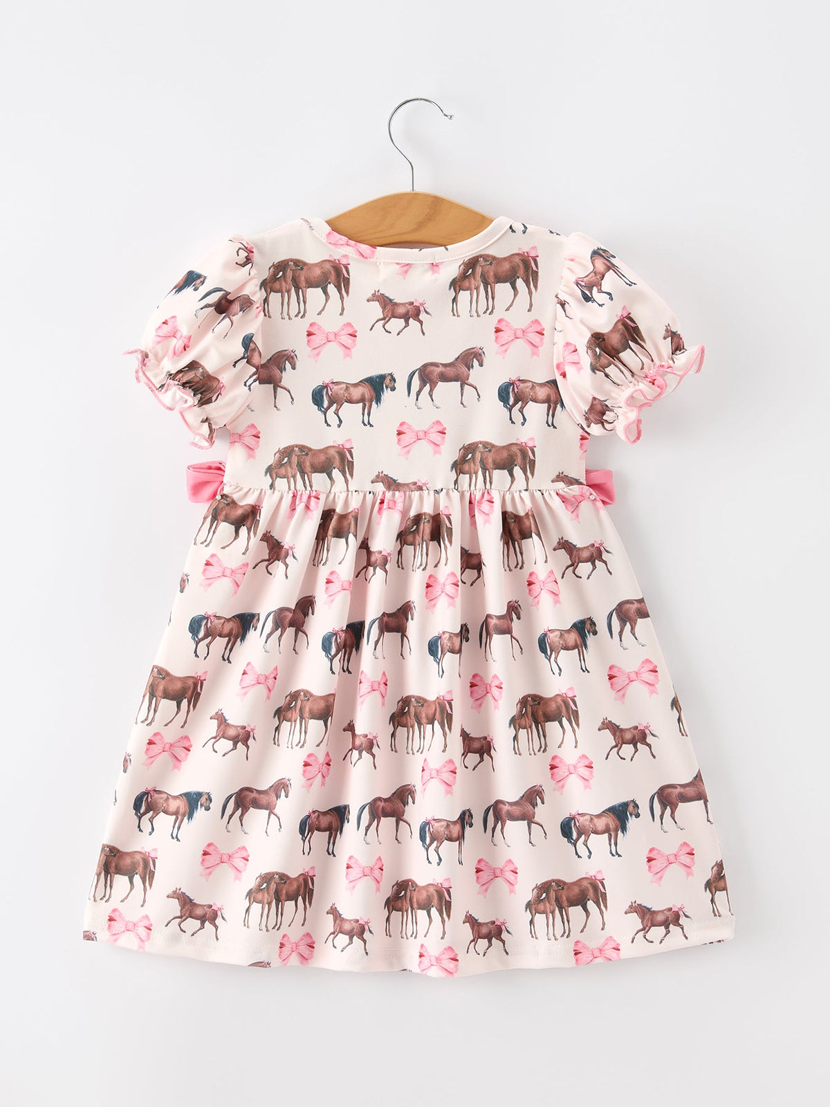 Western Horse Smocked Girls Dress
