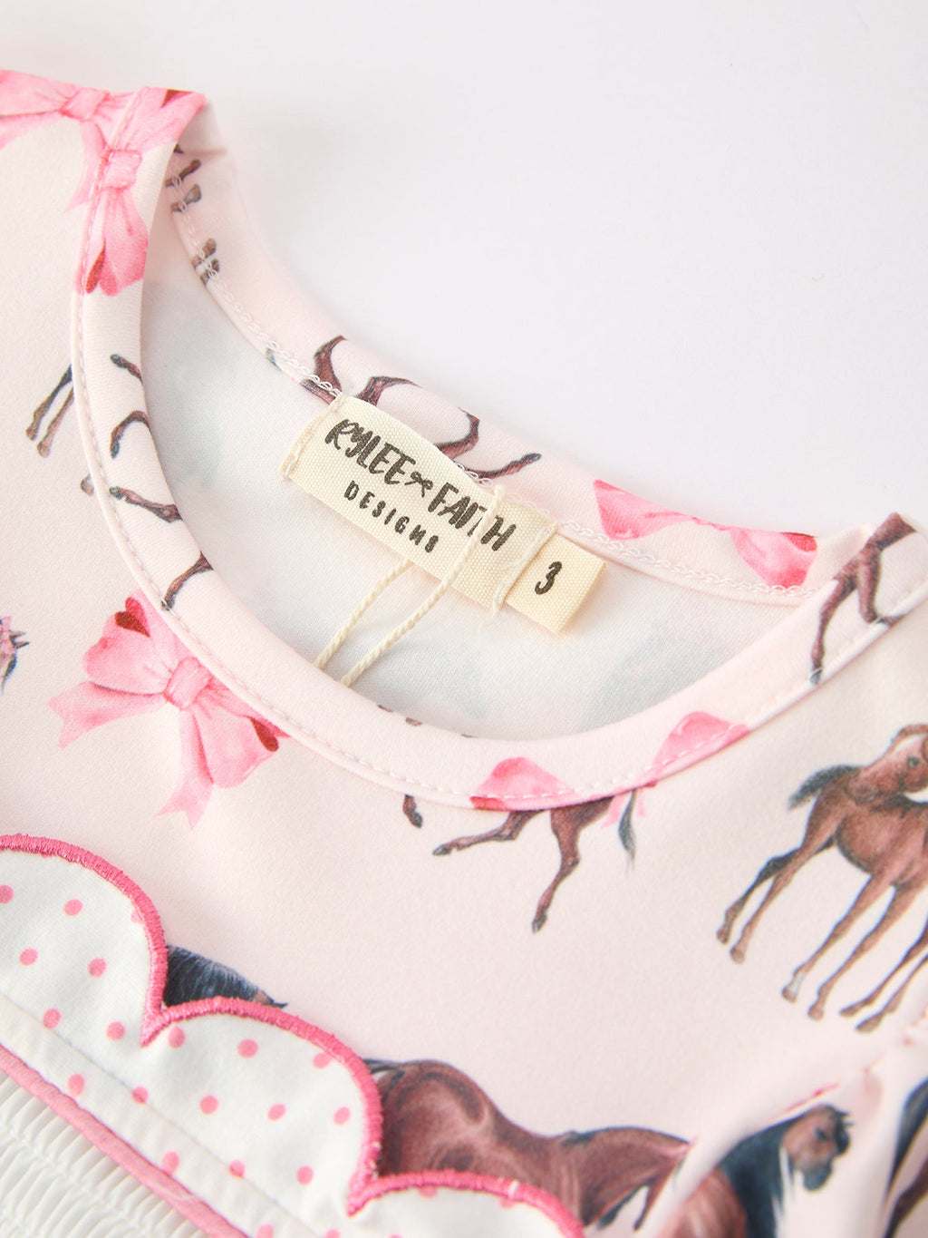 Western Horse Smocked Girls Dress