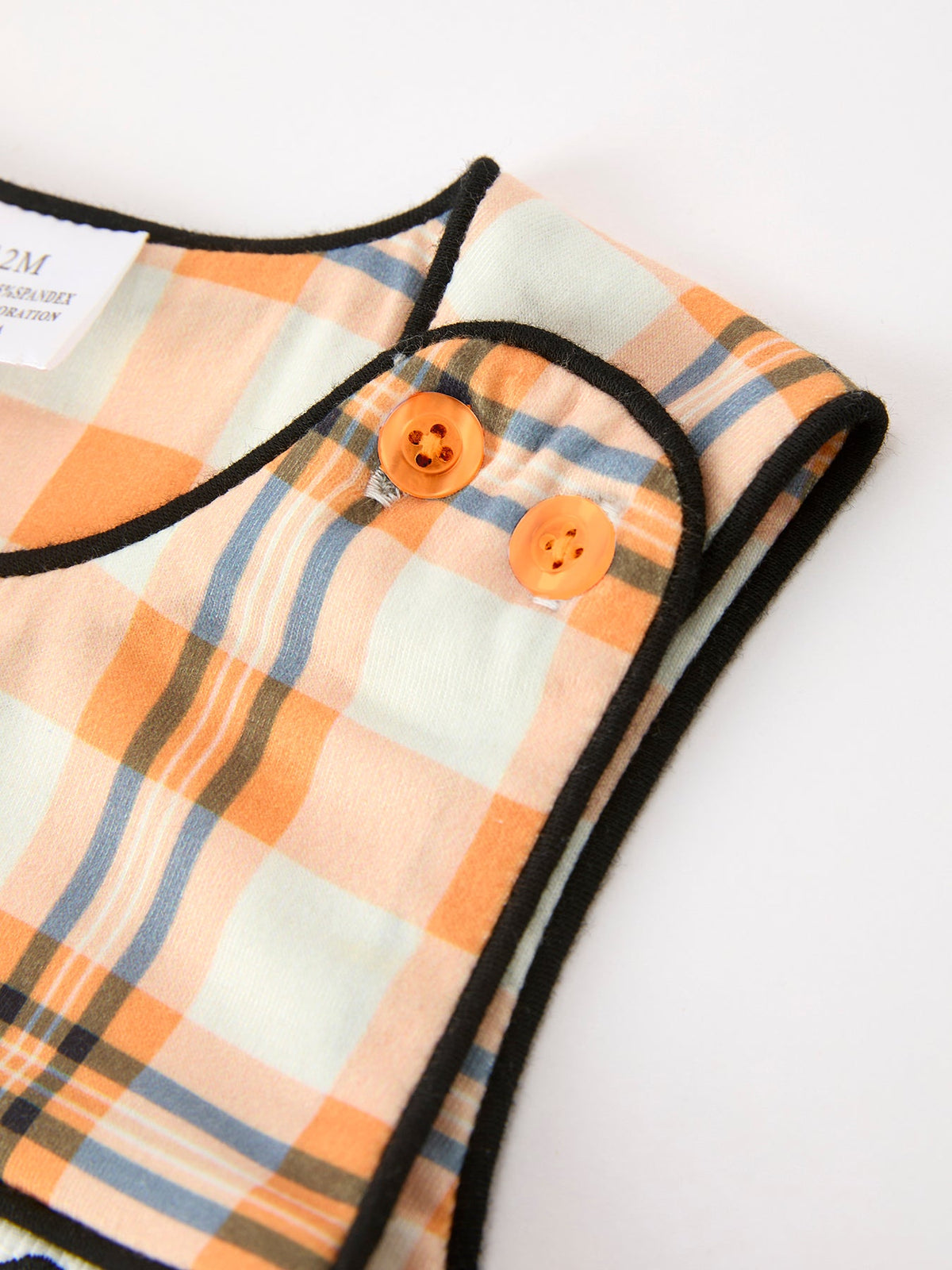 Boys Halloween Plaid Smocked JonJon Romper
