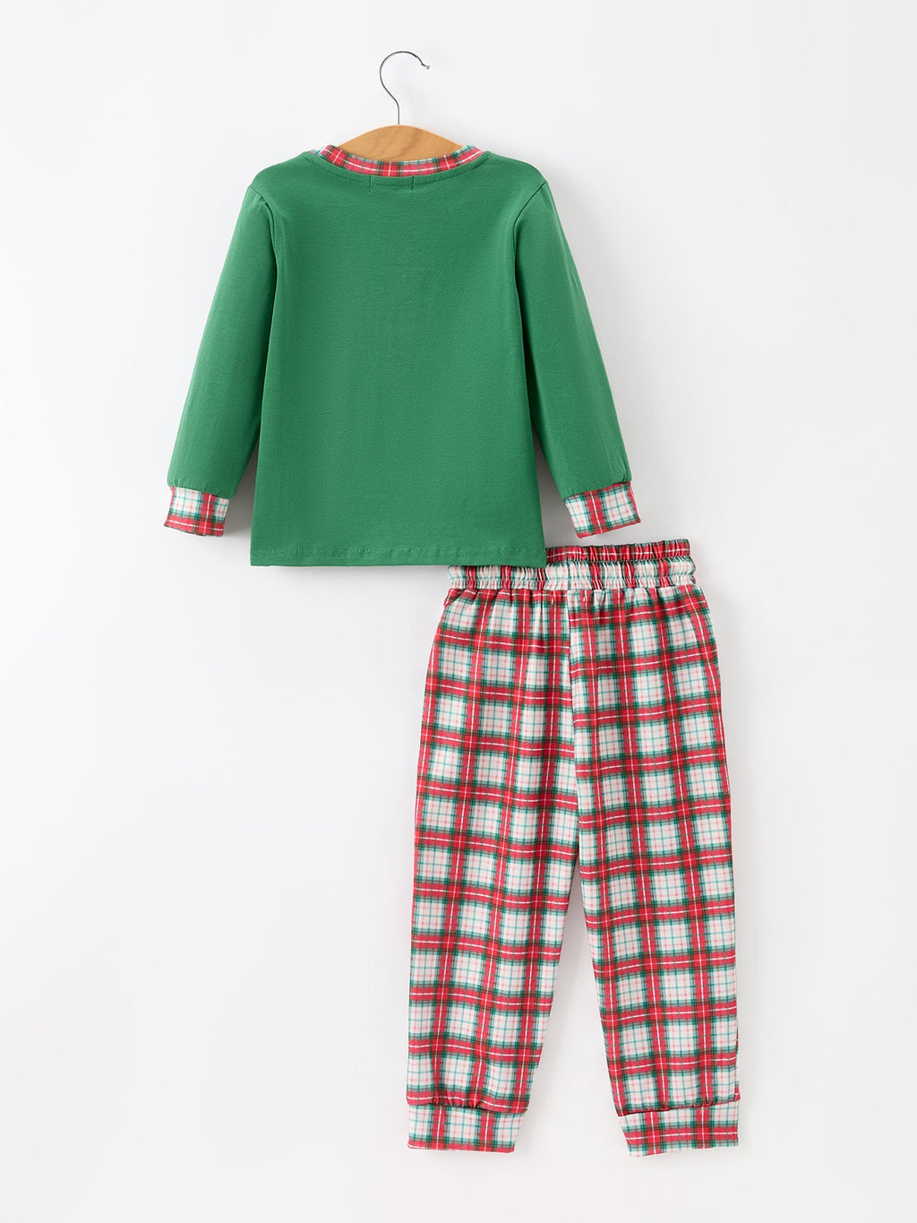 Boys Christmas Tree Plaid Outfit Set