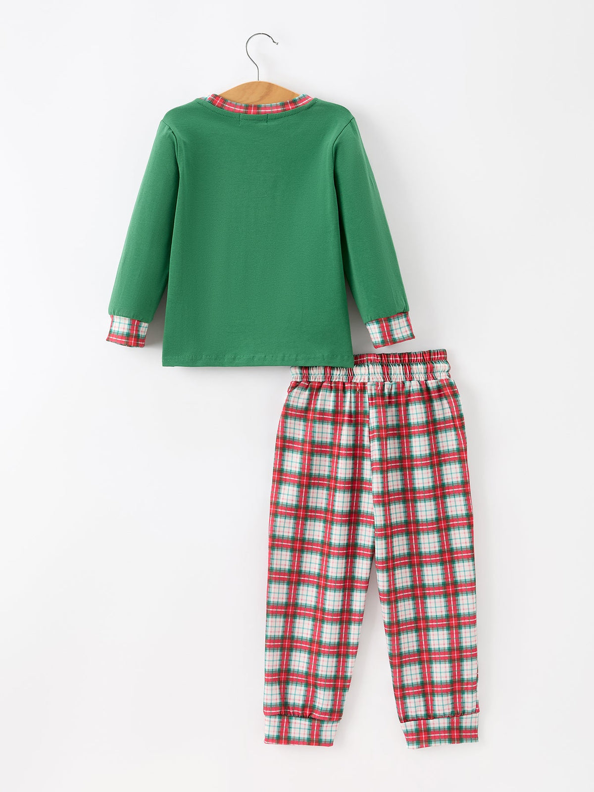 Boys Christmas Tree Plaid Outfit Set