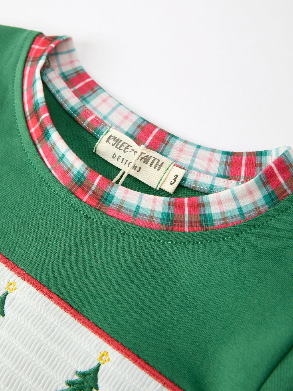 Boys Christmas Tree Plaid Outfit Set