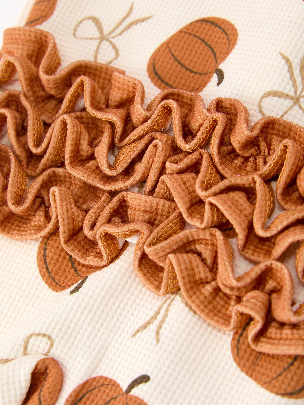 Fall Pumpkin Ruffle Zip Sleeper
