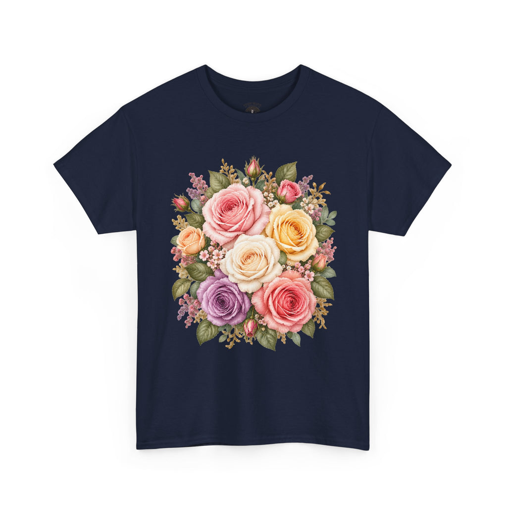 Floral Rose Bouquet T‑Shirt — Vintage Pastel Garden Tee
