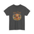 Hey Y'all Highland Cow T-Shirt — Cute Farmhouse Sunflower Graphic Tee