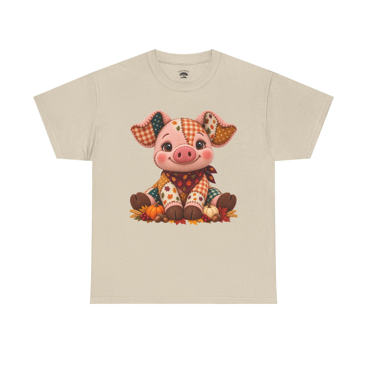 Patchwork Fall Pig T-Shirt