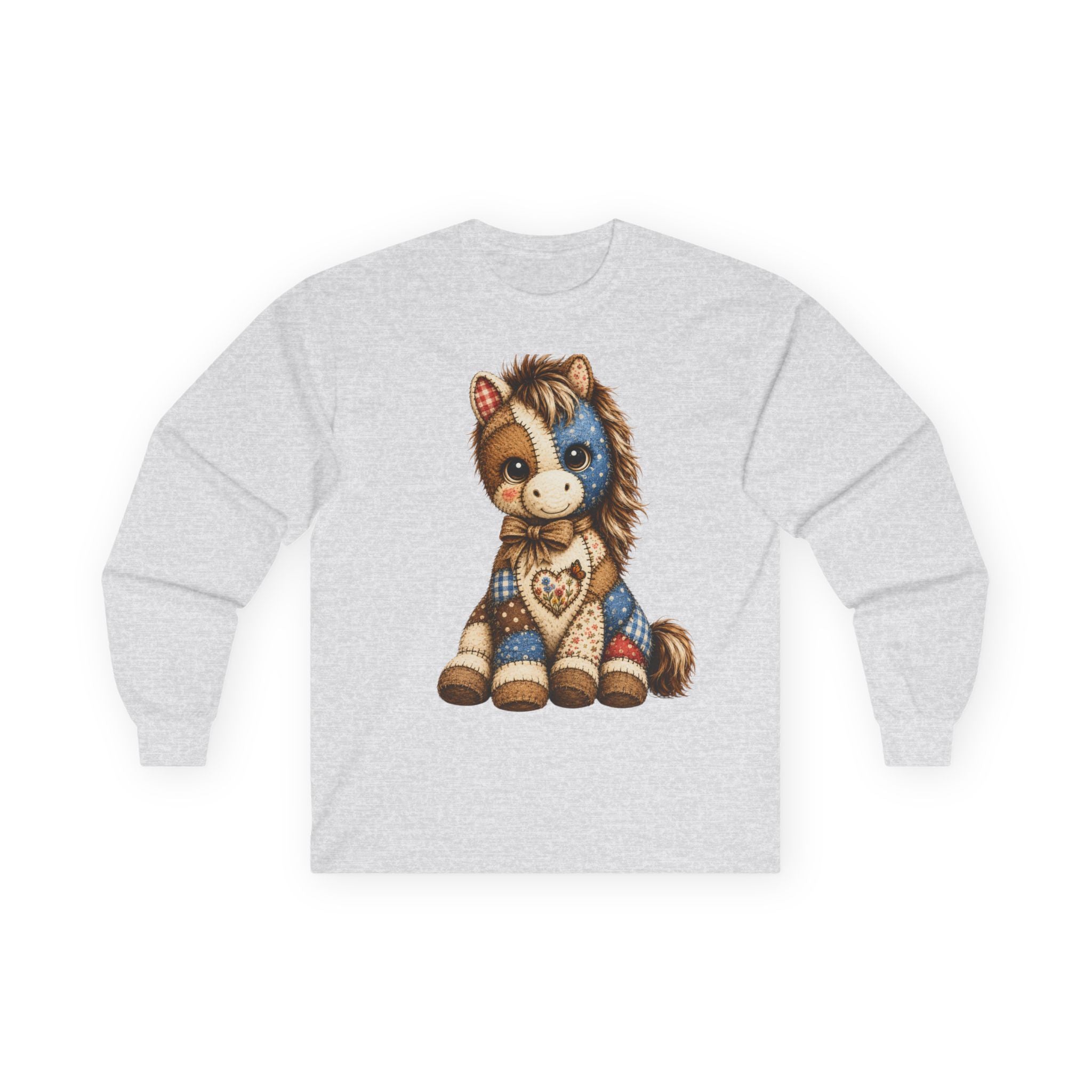 Patriotic Patchwork Pony Long Sleeve Tee