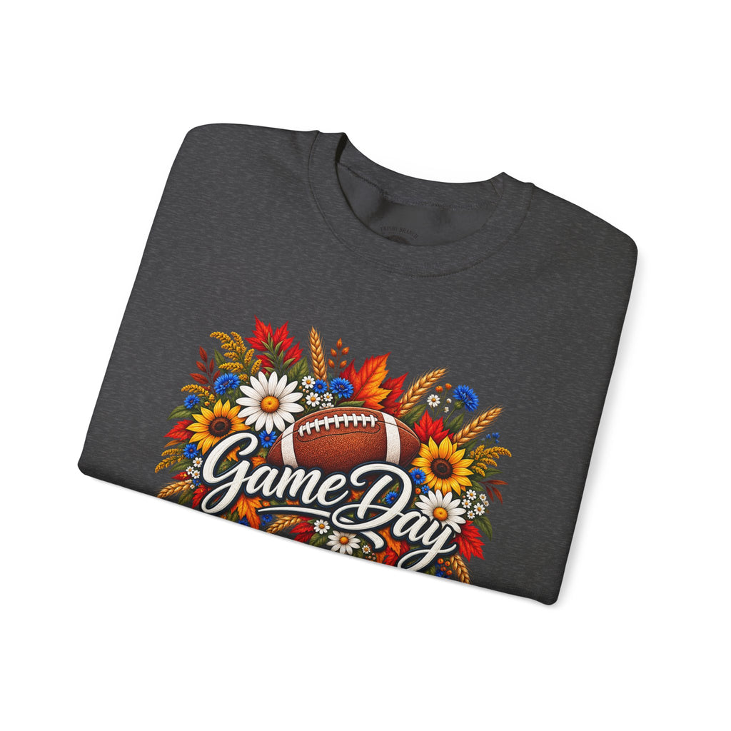 Game Day Floral Football Crewneck Sweatshirt