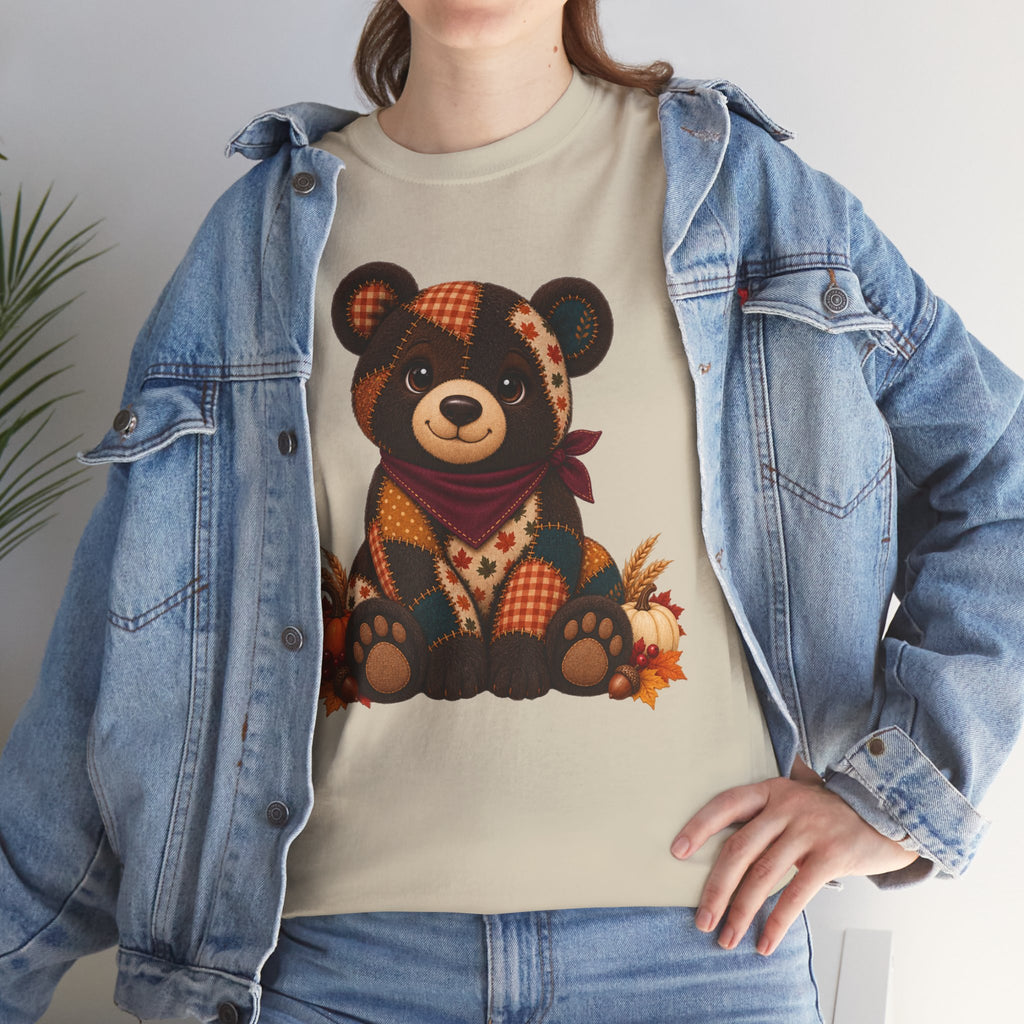 Patchwork Fall Bear T-Shirt