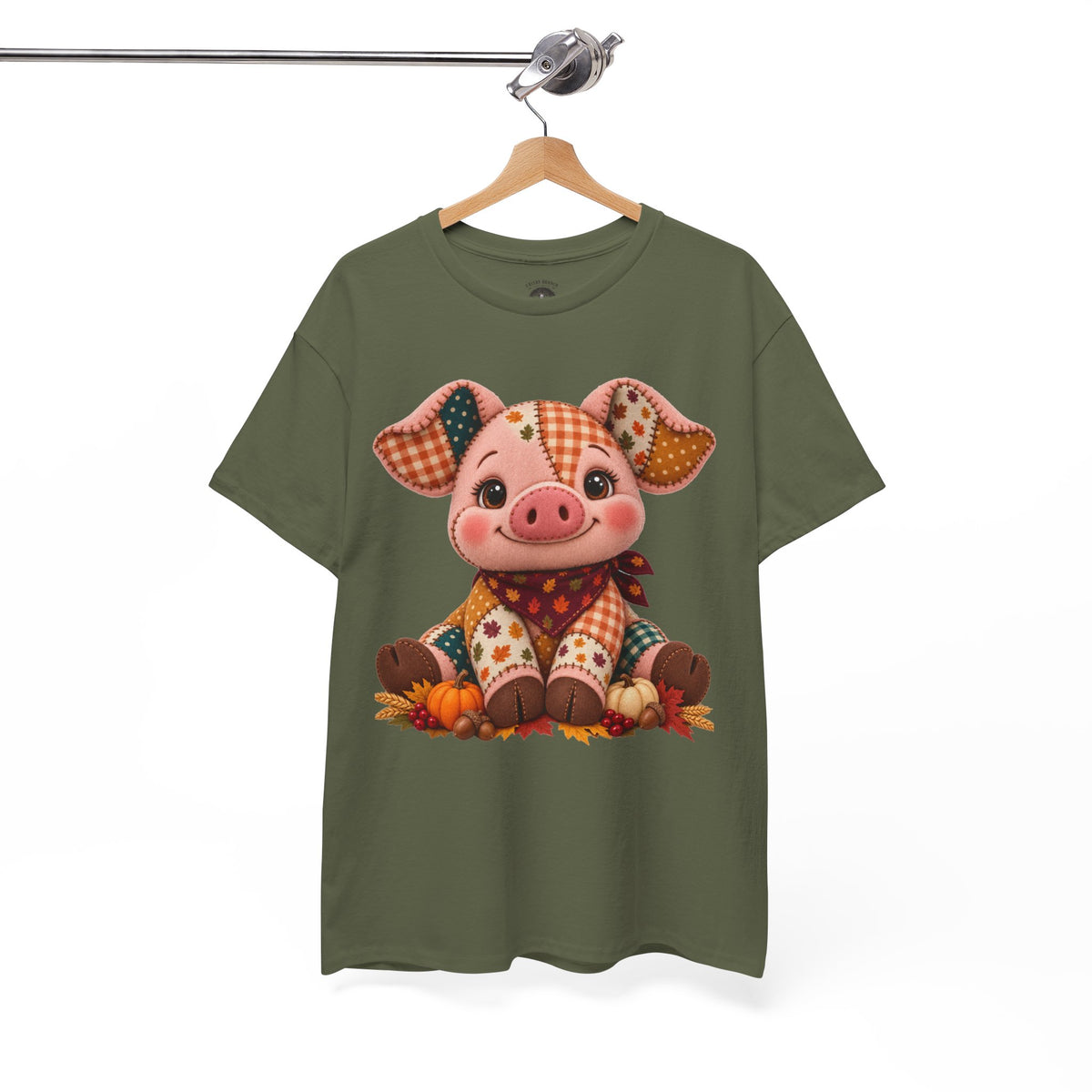 Patchwork Fall Pig T-Shirt