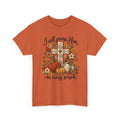 Praise Him in Every Season Tee — Autumn Christian Cross Shirt