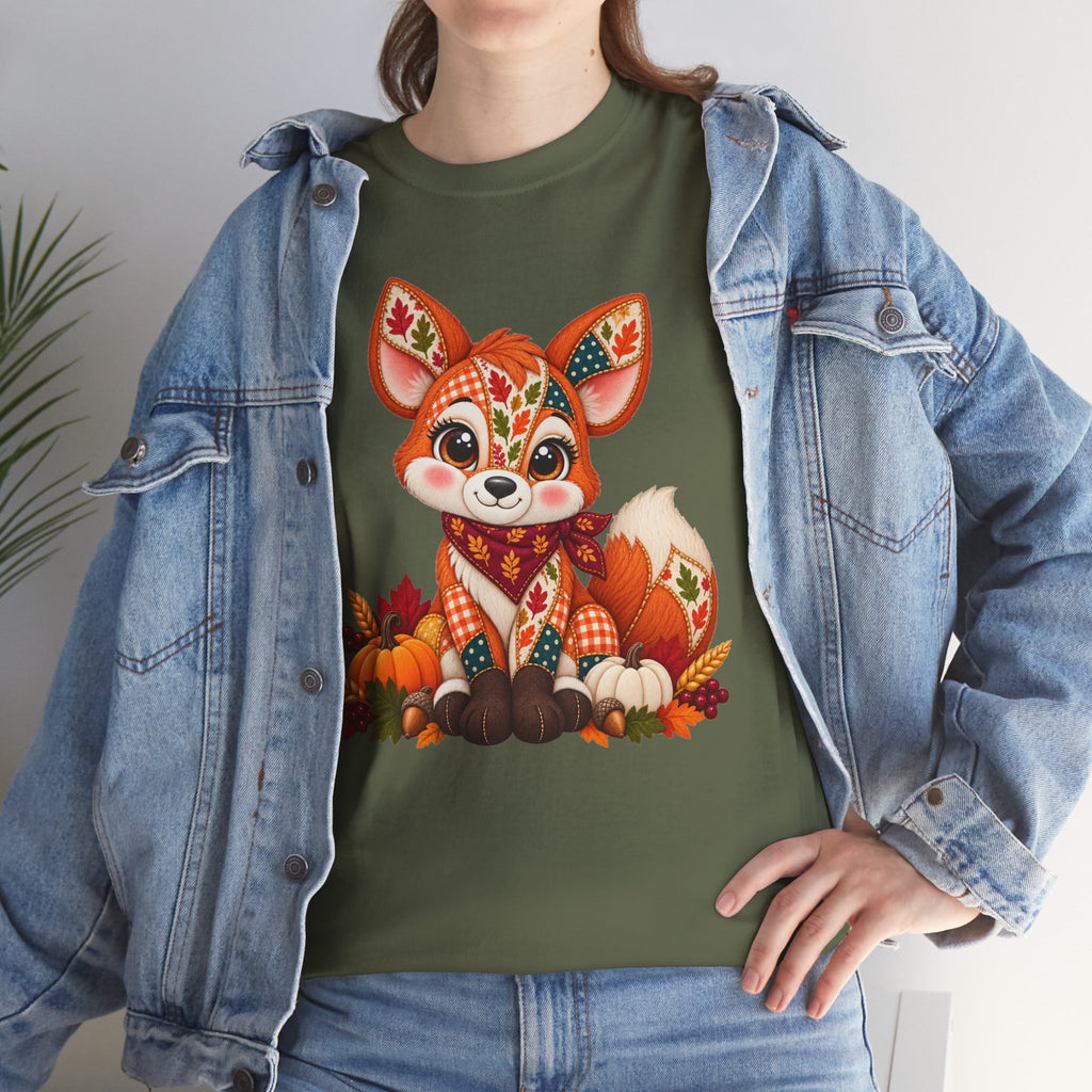 Patchwork Fall Fox T-Shirt