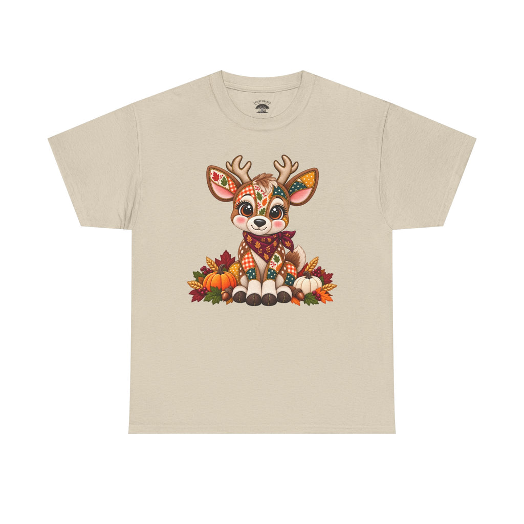 Patchwork Fall Deer T-Shirt
