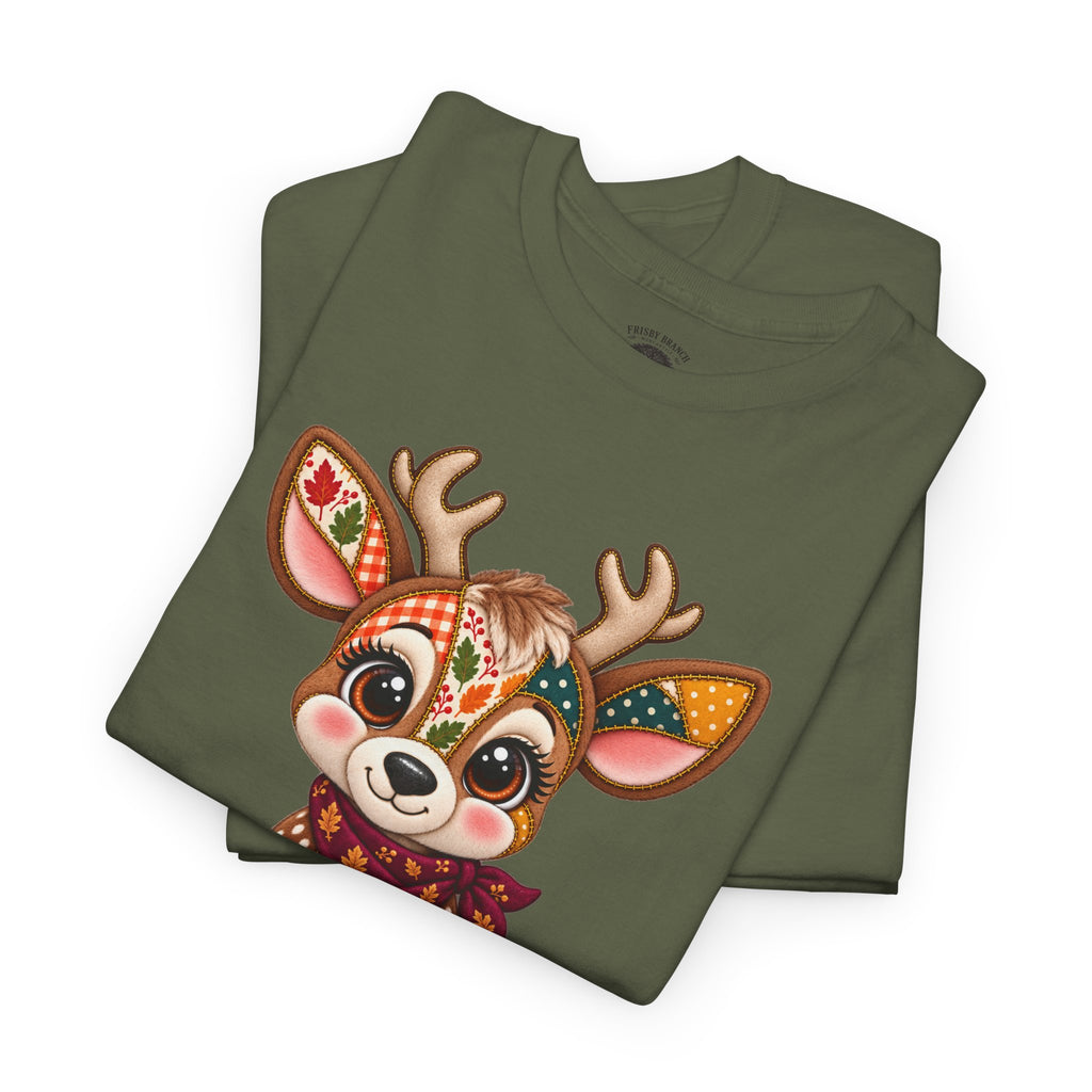Patchwork Fall Deer T-Shirt