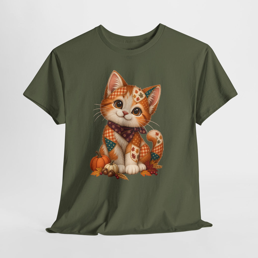 Patchwork Fall Kitten T-Shirt