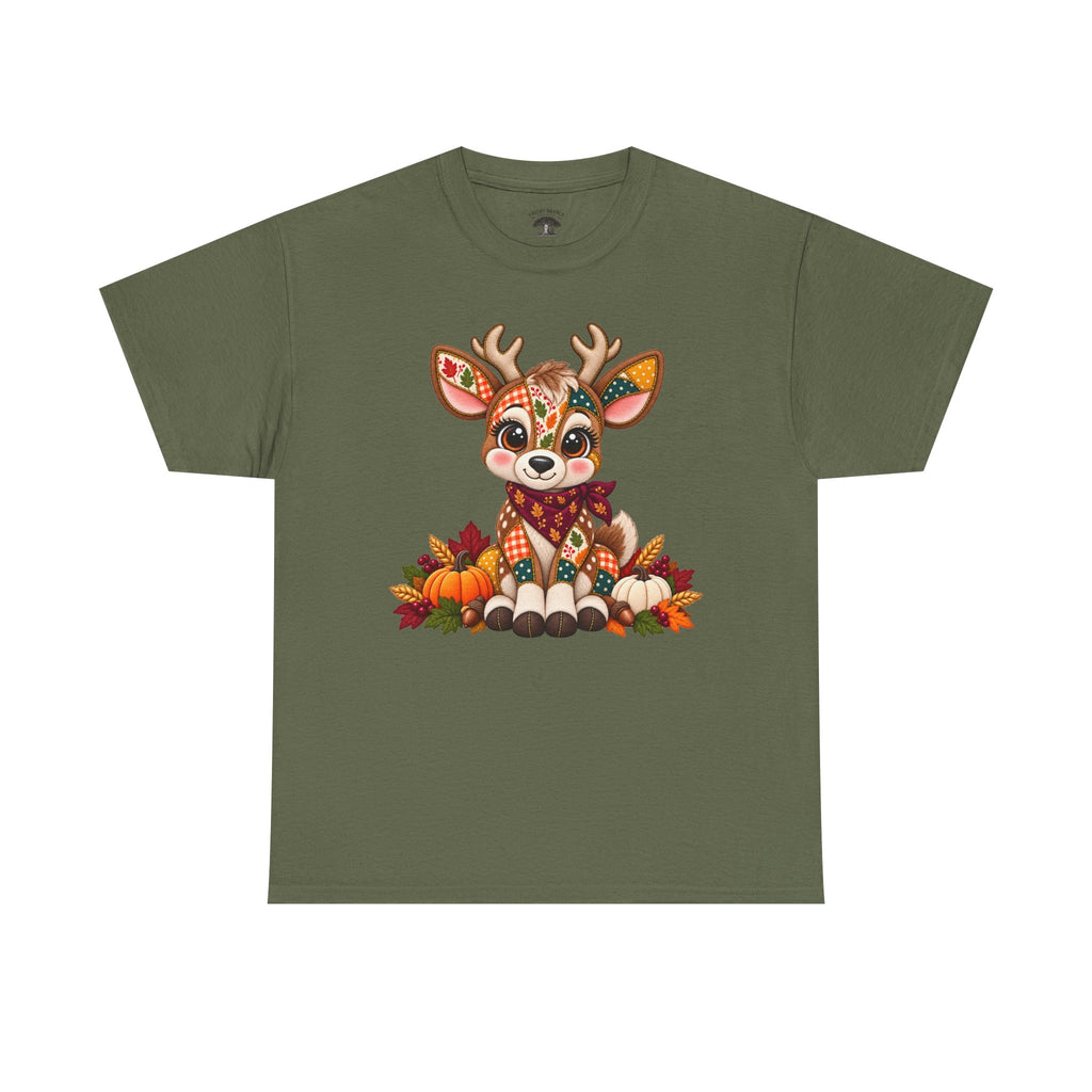Patchwork Fall Deer T-Shirt