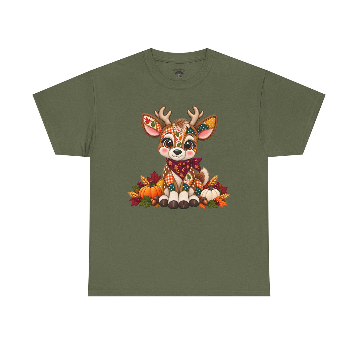 Patchwork Fall Deer T-Shirt