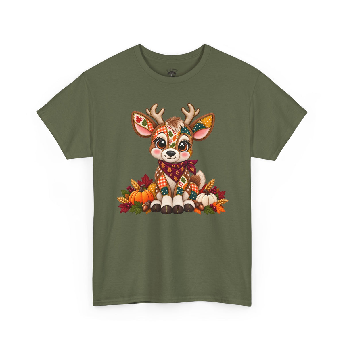 Patchwork Fall Deer T-Shirt