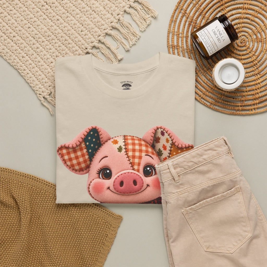 Patchwork Fall Pig T-Shirt