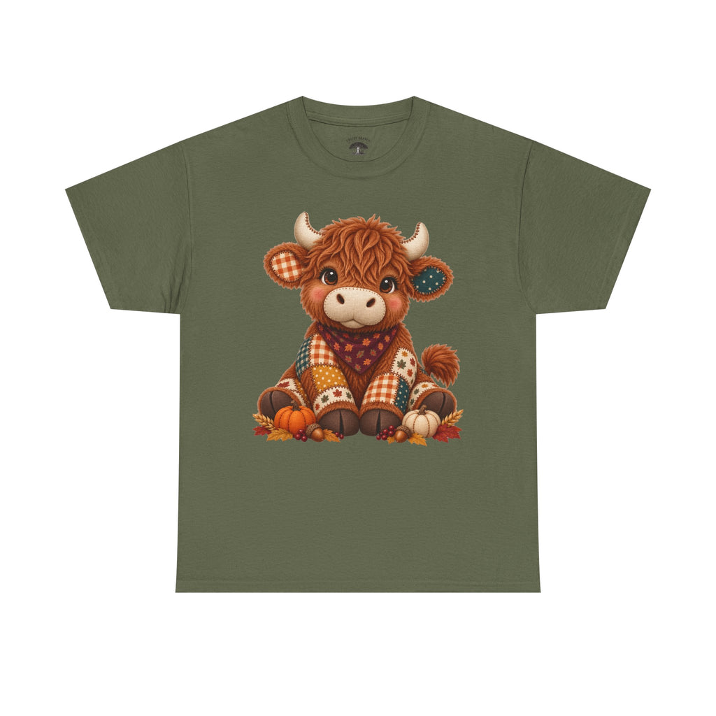Patchwork Fall Cow T-Shirt