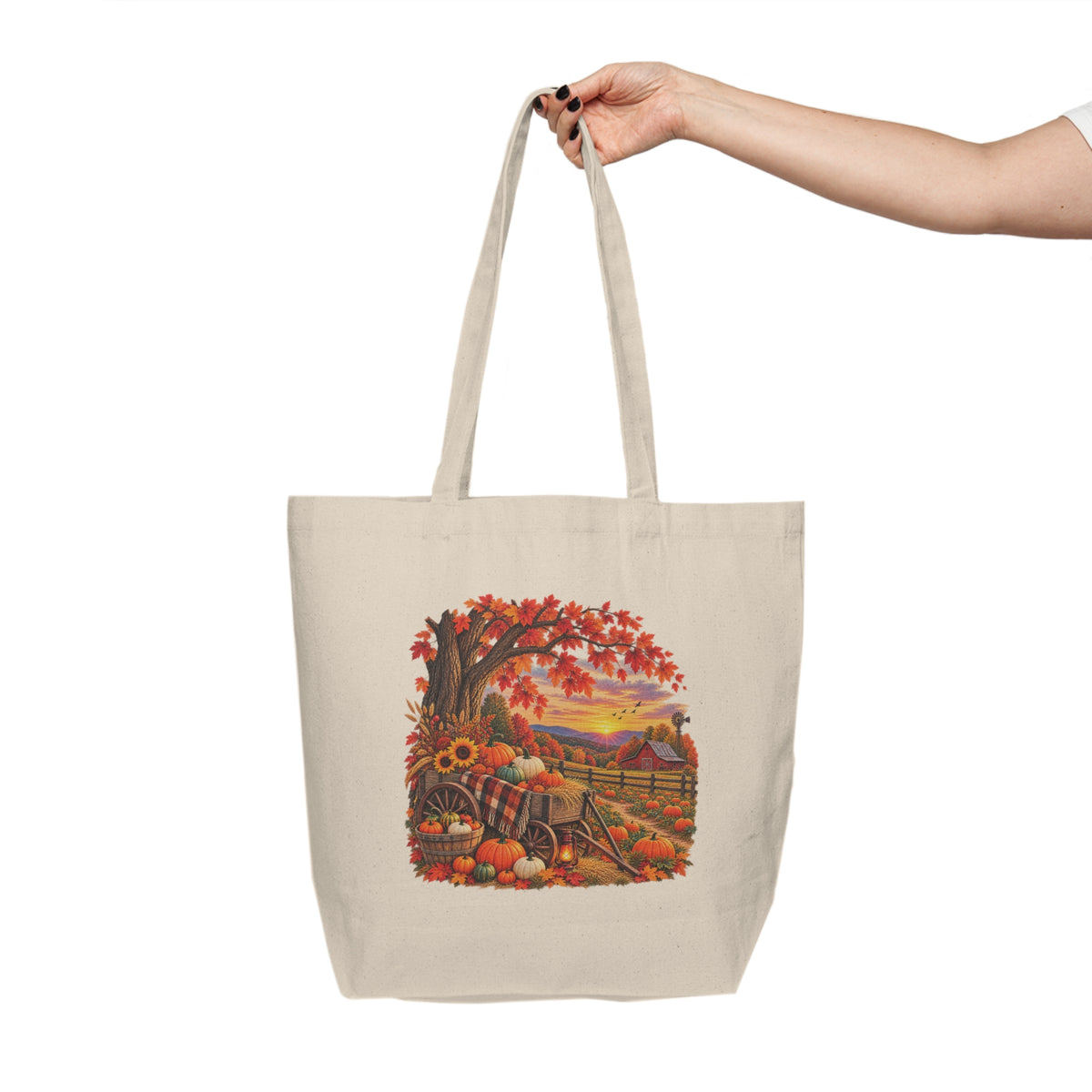 Autumn Canvas Shopping Tote