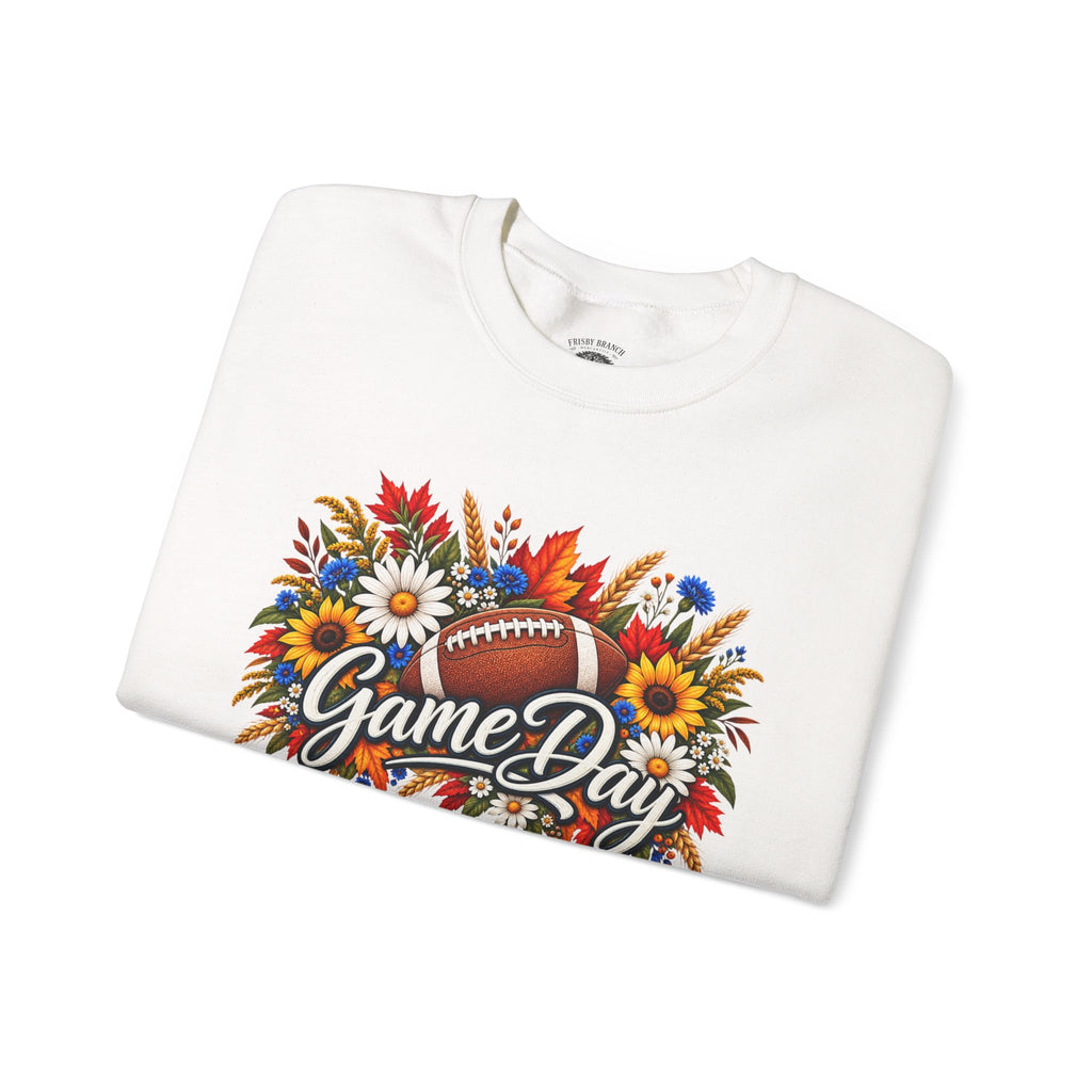 Game Day Floral Football Crewneck Sweatshirt