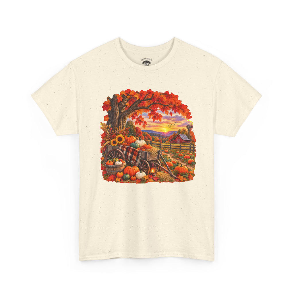 Autumn Harvest T‑Shirt — Fall Pumpkin Patch Sunset Tee