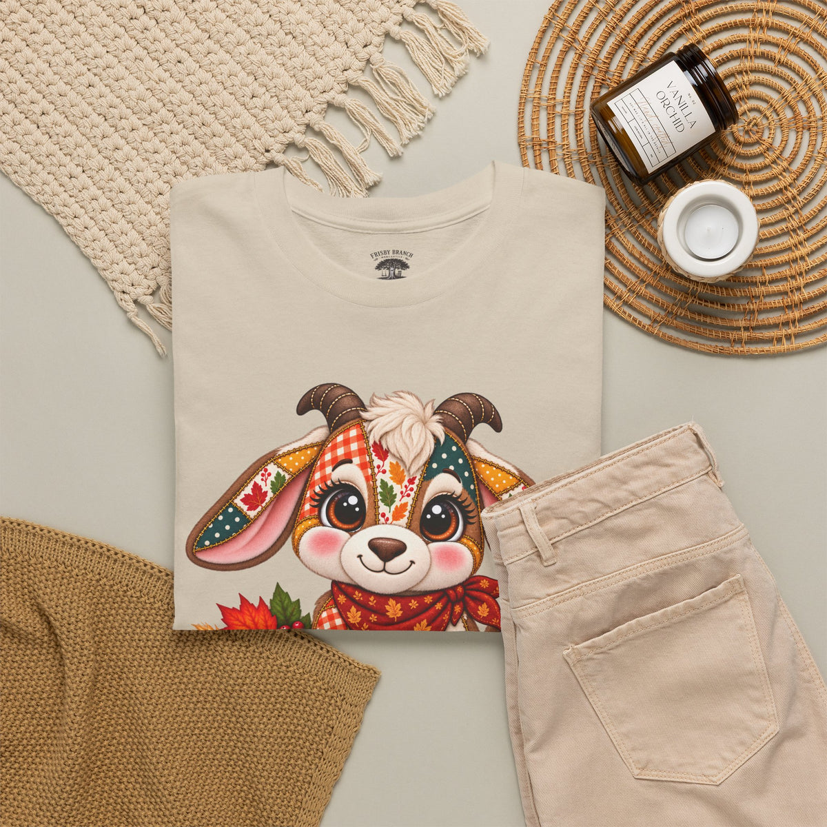 Patchwork Fall Goat T-Shirt