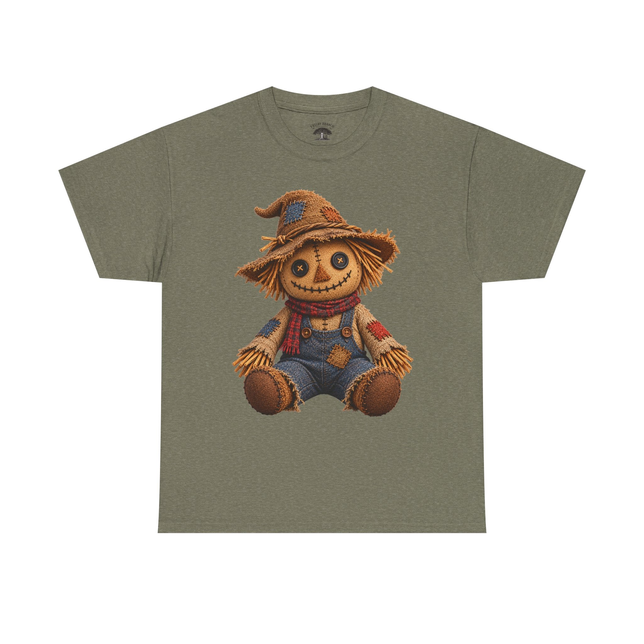 Scarecrow Plush Halloween T-Shirt — Cute Rustic Fall Pumpkin Tee