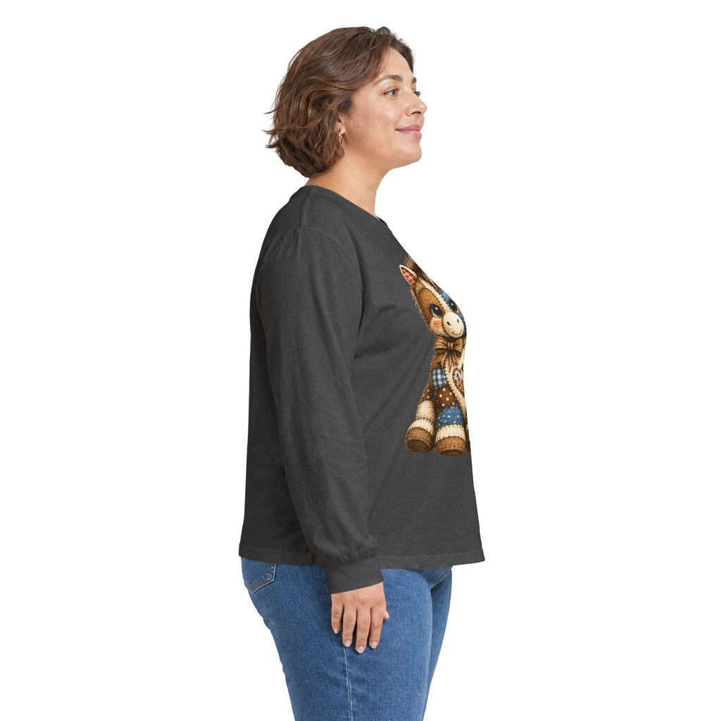 Patriotic Patchwork Pony Long Sleeve Tee