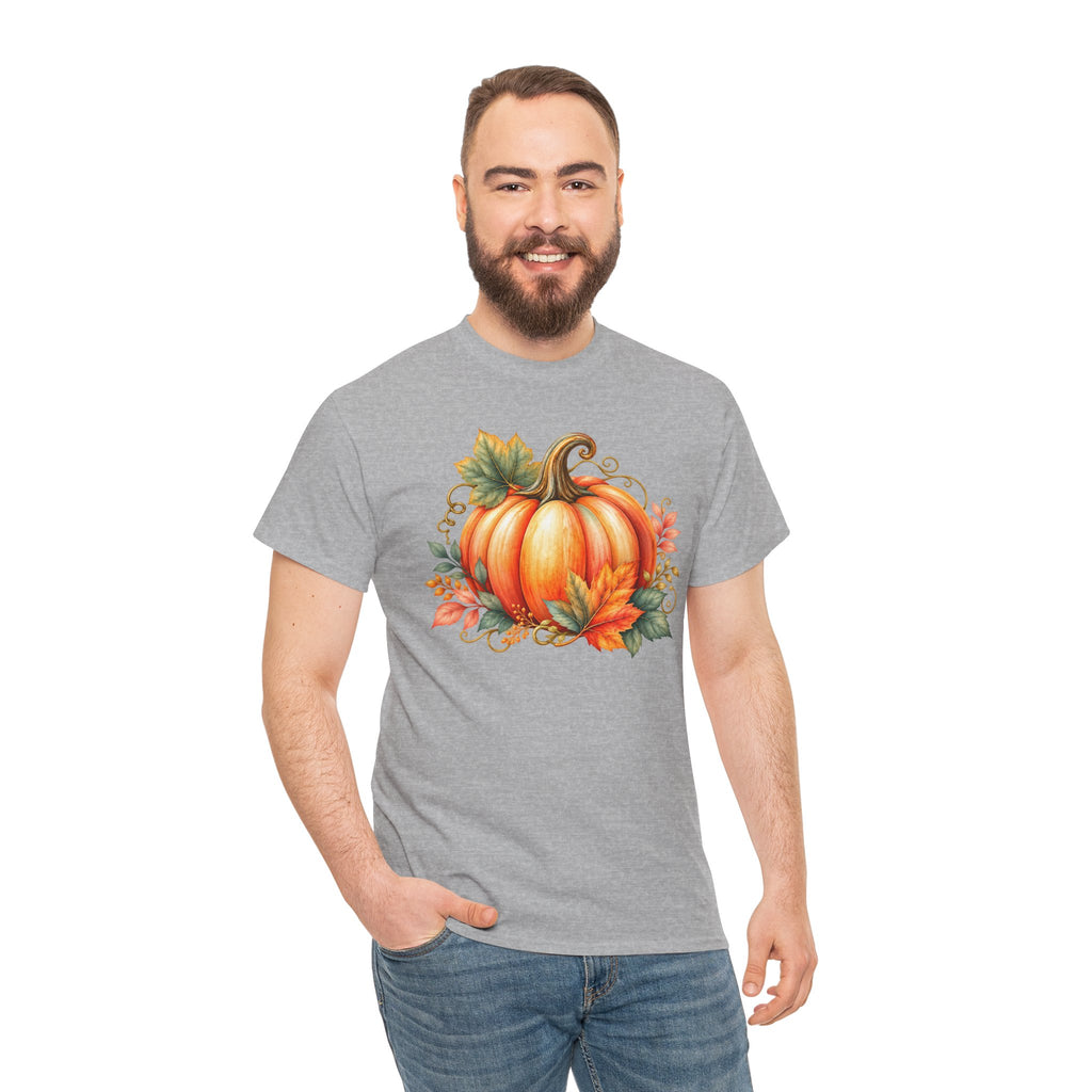 Pumpkin Autumn Graphic Tee — Fall Harvest Shirt