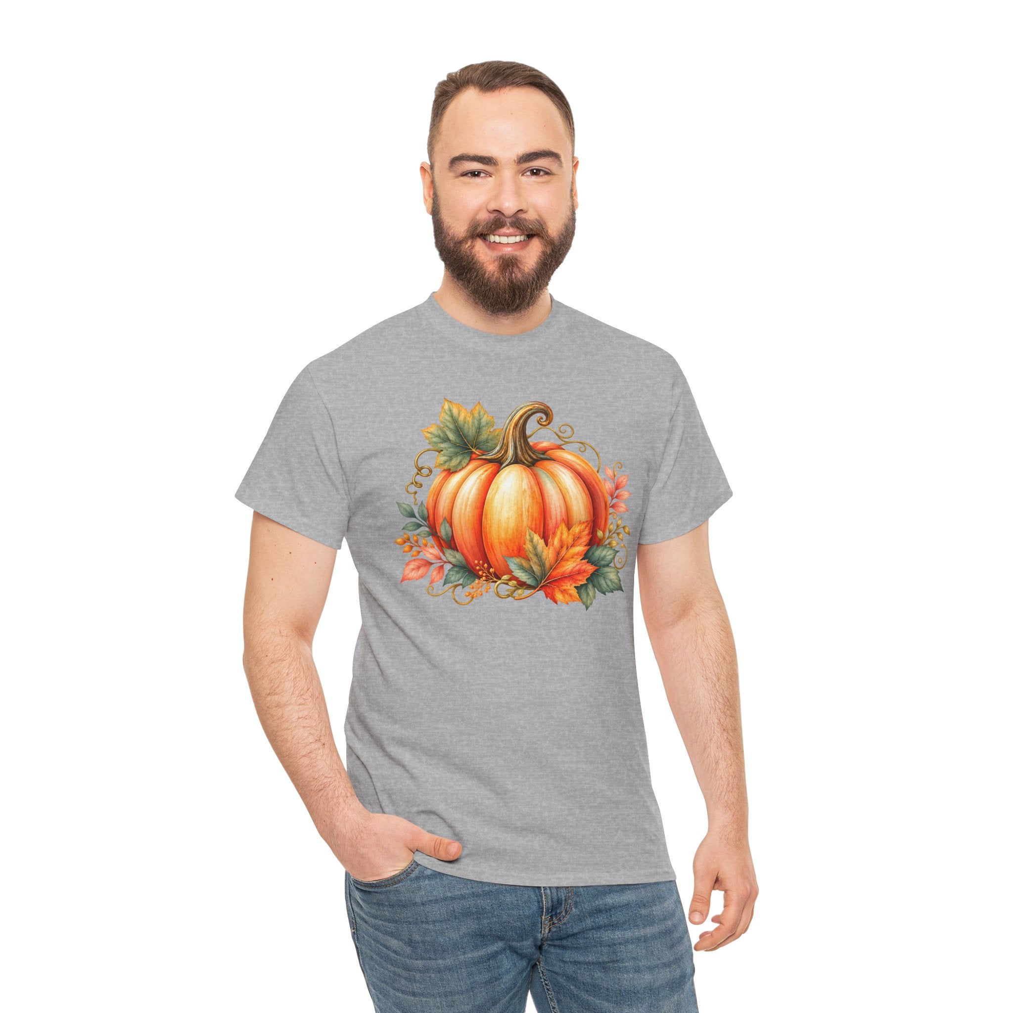 Pumpkin Autumn Graphic Tee — Fall Harvest Shirt
