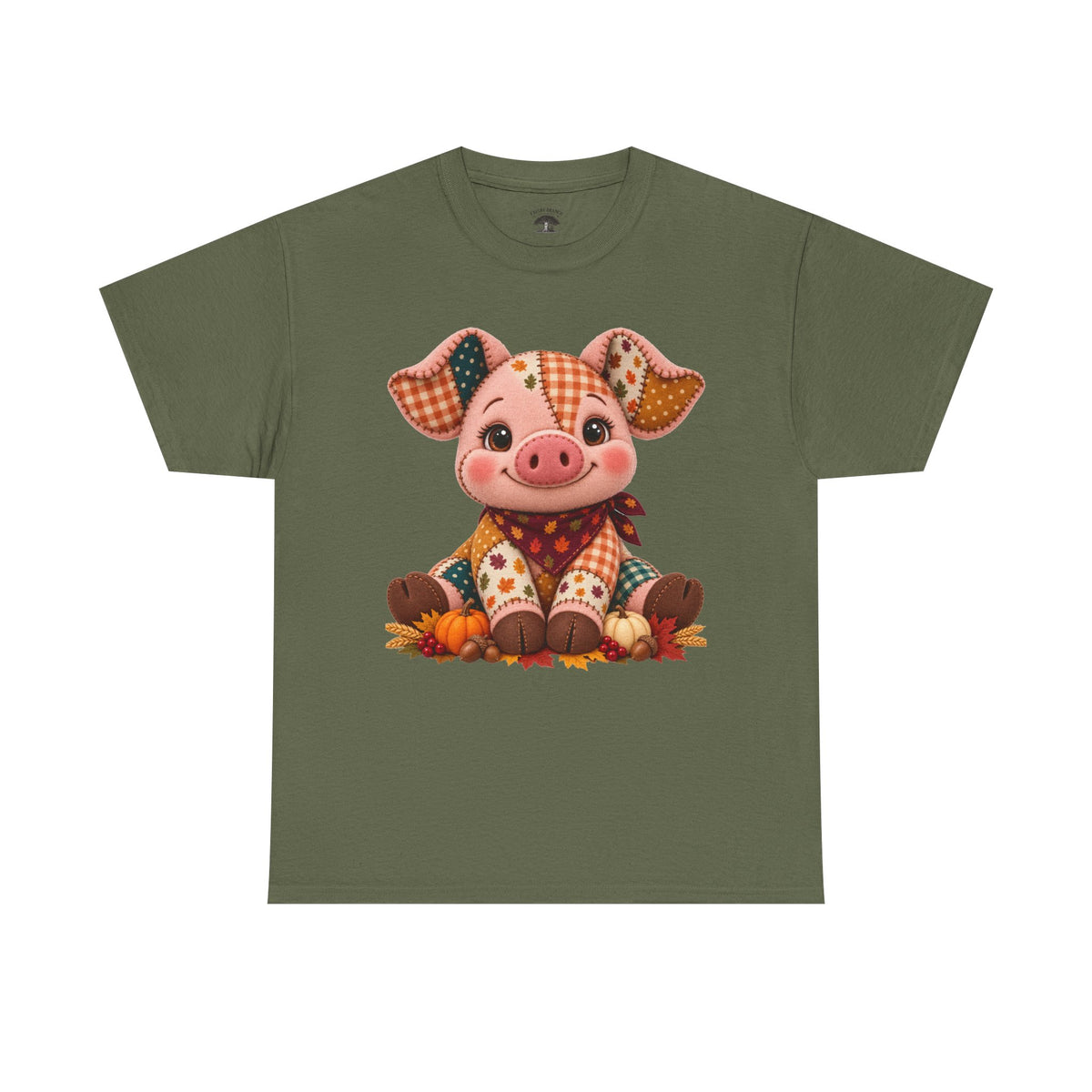 Patchwork Fall Pig T-Shirt