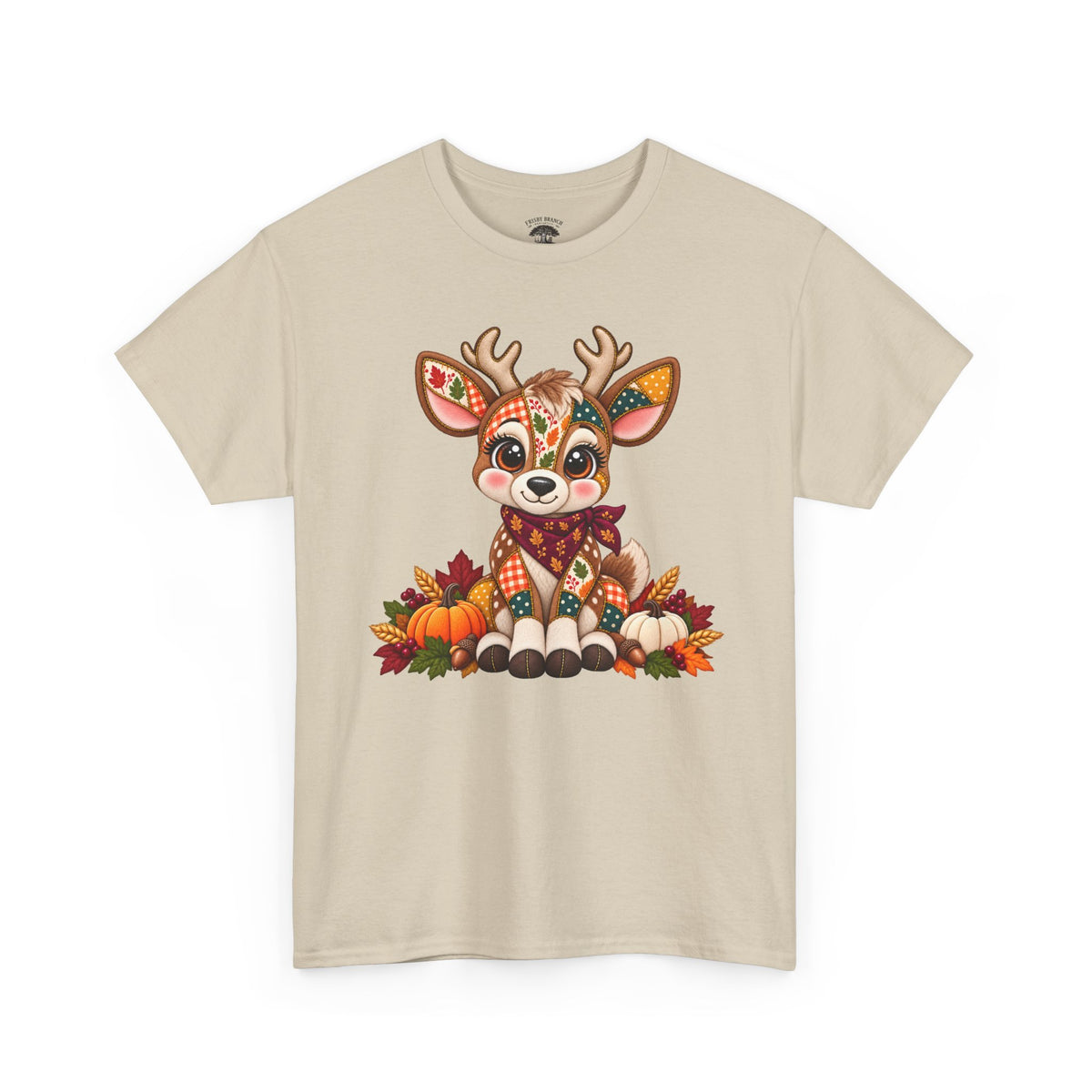 Patchwork Fall Deer T-Shirt