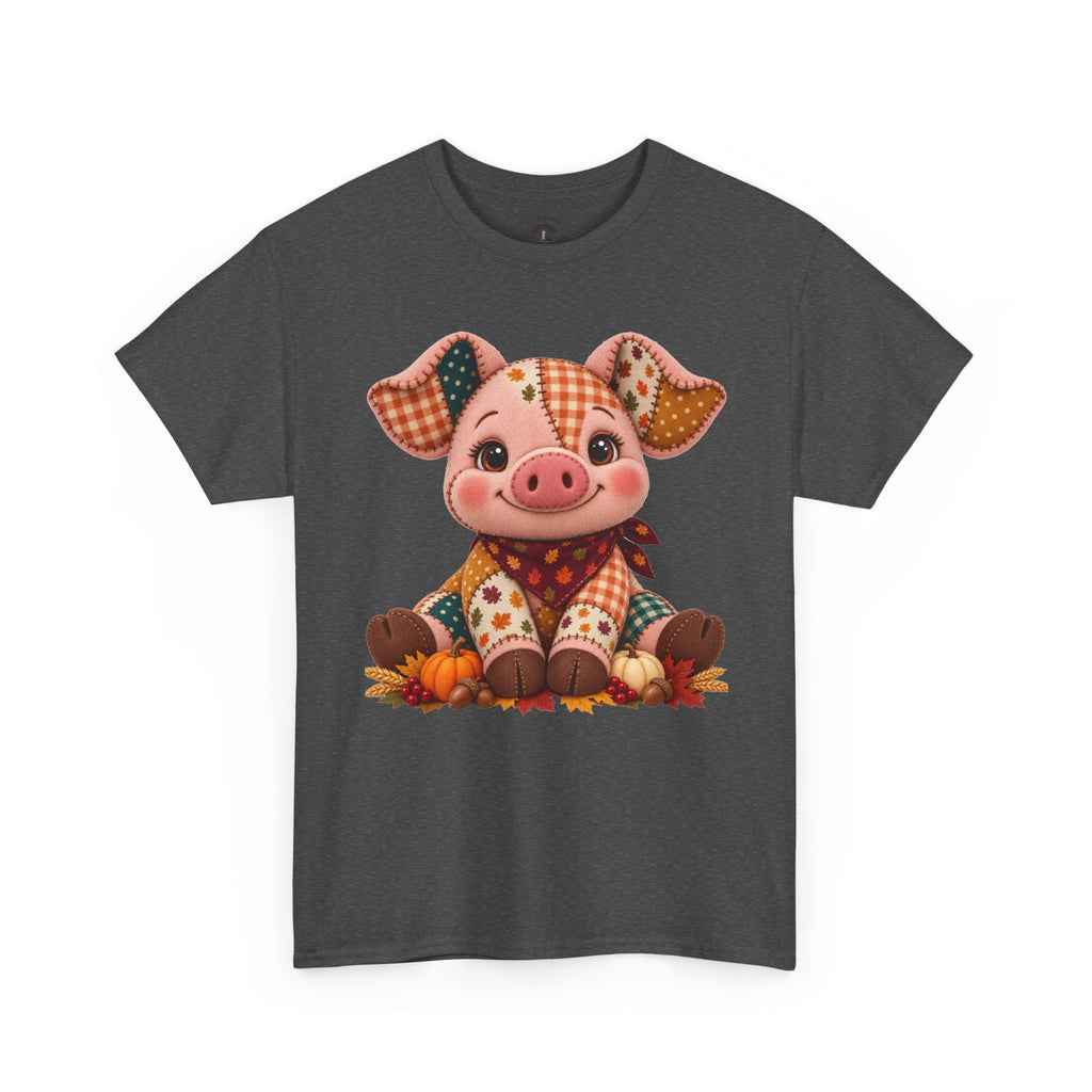 Patchwork Fall Pig T-Shirt