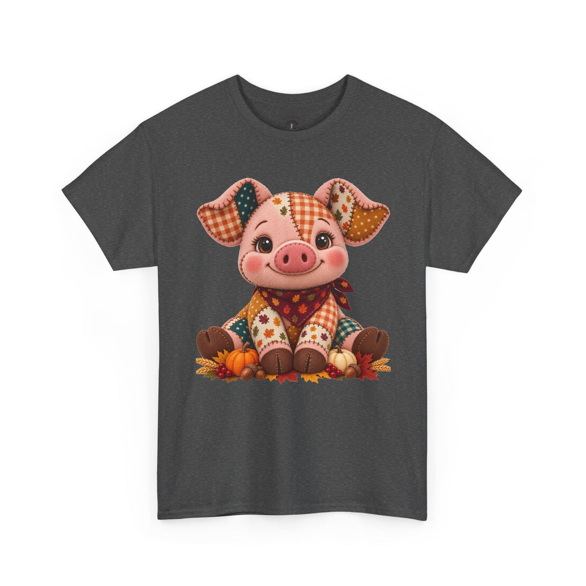 Patchwork Fall Pig T-Shirt