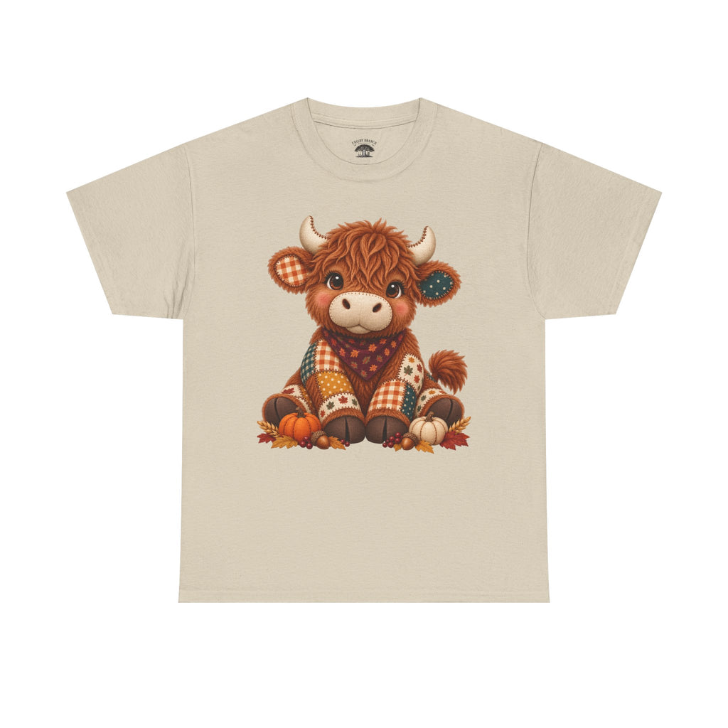 Patchwork Fall Cow T-Shirt