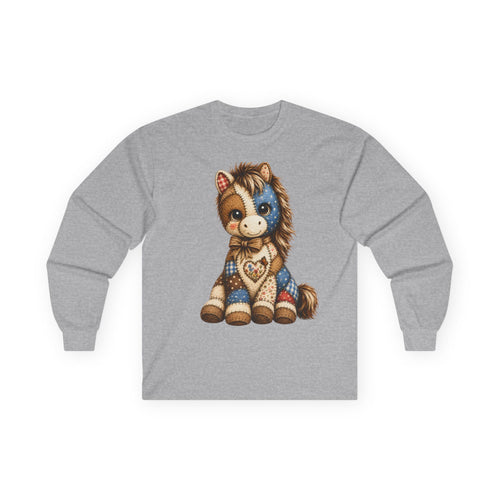 Patriotic Patchwork Pony Long Sleeve Tee